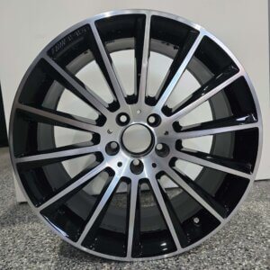 Genuine OEM Mercedes 19x8.5 Wheel Rim – Refurbished Machined Face, Black, ET52 Offset