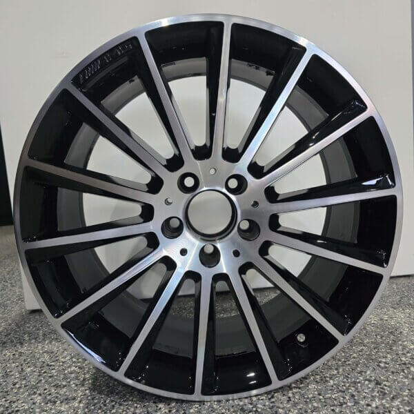 Genuine OEM Mercedes 19x8.5 Wheel Rim – Refurbished Machined Face, Black, ET52 Offset